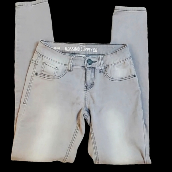 Mossimo Supply co denim legging stretch spandex jeans gray sz 11 fit 6 - Picture 2 of 8